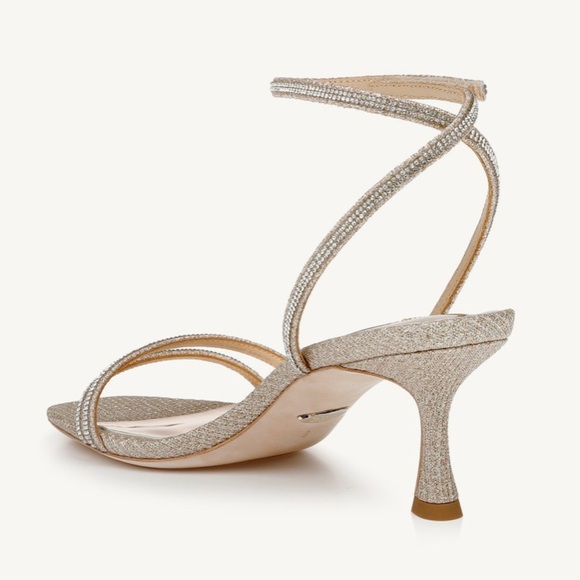 Badgley Mischka Ultra Kitten Heels in Pale Gold - Picture 4 of 11